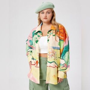 Cider Multicolor Artistic Blouse